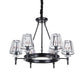 Farmhouse Conic Chandelier Light Fixture Faceted Crystal Pendant Lighting with Hoop Clearhalo 'Ceiling Lights' 'Chandeliers' Lighting' options 2018151