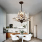 Rural Branching Pendant Chandelier Clear Crystal Hanging Ceiling Light for Living Room Clearhalo 'Ceiling Lights' 'Chandeliers' Lighting' options 2018367