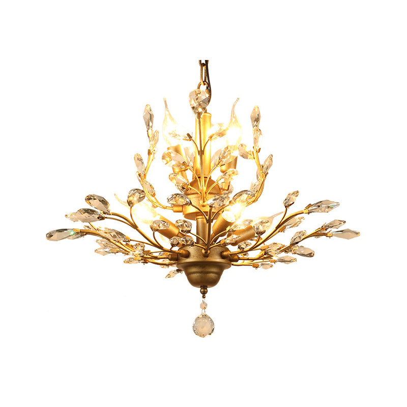 Crystal Branches Ceiling Chandelier Traditional Dining Room Pendant Lighting Fixture Clearhalo 'Ceiling Lights' 'Chandeliers' Lighting' options 2018379