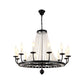 Crystal Chandelier Lighting Country Black Candelabra Living Room Pendant Light Kit with Candelabra Design Clearhalo 'Ceiling Lights' 'Chandeliers' Lighting' options 2018408