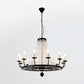 Crystal Chandelier Lighting Country Black Candelabra Living Room Pendant Light Kit with Candelabra Design Clearhalo 'Ceiling Lights' 'Chandeliers' Lighting' options 2018411
