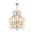 Bent Frame Metal Hanging Lamp Kit Classic 8 Lights Living Room Crystal Chandelier Light in Brass Brass Clearhalo 'Ceiling Lights' 'Chandeliers' Lighting' options 2018441_fa8a5174-598e-4058-ab19-9094097ce53e