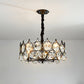 Black Circle Pendant Chandelier Country Clear Crystal Living Room Suspension Light with Sputnik Design Clearhalo 'Ceiling Lights' 'Chandeliers' Lighting' options 2018480