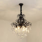 Metal Drop Pendant Branches Traditional Chandelier Lighting Fixture with Crystal Draping Clearhalo 'Ceiling Lights' 'Chandeliers' Lighting' options 2018488