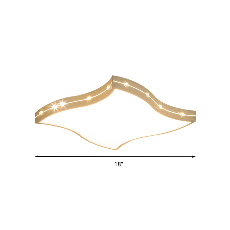 Acrylic Square Shade Flush mount Light Monochromatic LED Flush Ceiling Lights in White for Bedroom Clearhalo 'Ceiling Lights' 'Close To Ceiling Lights' 'Close to ceiling' 'Flush mount' Lighting' 202060