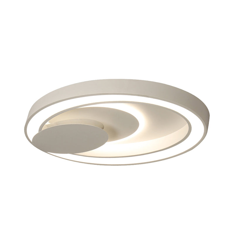 Contemporary Circle LED Ceiling Mount Light Acrylic Ceiling Lamp in White for Kid Bedroom Clearhalo 'Ceiling Lights' 'Close To Ceiling Lights' 'Close to ceiling' 'Flush mount' Lighting' 202147