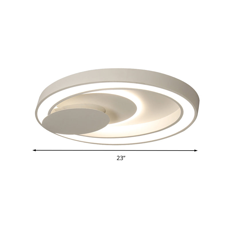 Contemporary Circle LED Ceiling Mount Light Acrylic Ceiling Lamp in White for Kid Bedroom Clearhalo 'Ceiling Lights' 'Close To Ceiling Lights' 'Close to ceiling' 'Flush mount' Lighting' 202148