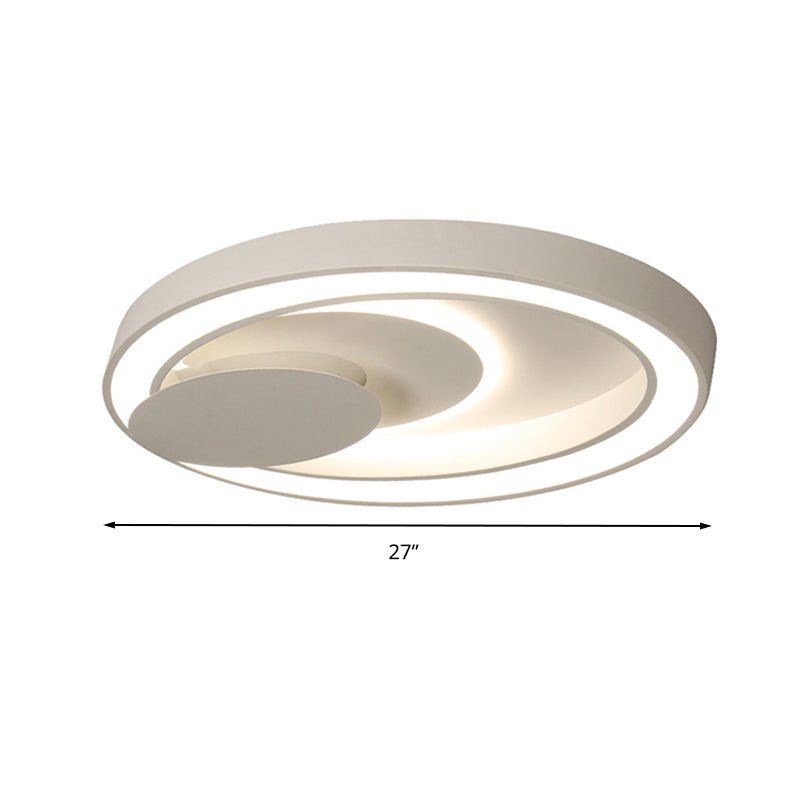 Contemporary Circle LED Ceiling Mount Light Acrylic Ceiling Lamp in White for Kid Bedroom Clearhalo 'Ceiling Lights' 'Close To Ceiling Lights' 'Close to ceiling' 'Flush mount' Lighting' 202149