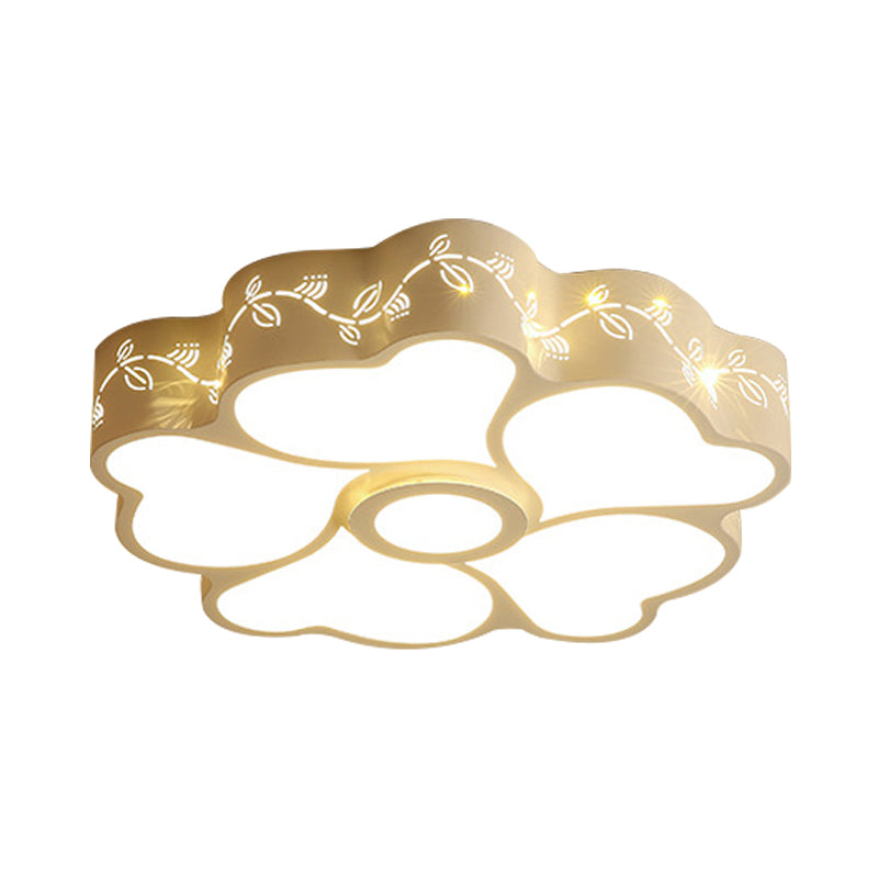 Art Deco Flush Mount Ceiling Light Acrylic Ceiling Light Fixture in White for Kid Bedroom Clearhalo 'Ceiling Lights' 'Close To Ceiling Lights' 'Close to ceiling' 'Flush mount' Lighting' 202274