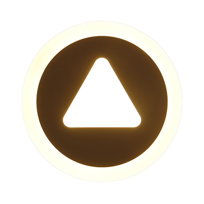 Slim Panel Wall Light Lovely Acrylic Sconce Light in White for Kindergarten Baby Bedroom Clearhalo 'Wall Lamps & Sconces' 'Wall Lights' Lighting' 202289