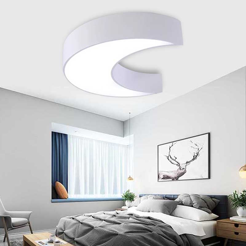 Cartoon Moon Ceiling Light Fixture Acrylic Flushmount Light for Nursing Room Kid Bedroom White Clearhalo 'Ceiling Lights' 'Close To Ceiling Lights' 'Close to ceiling' 'Flush mount' Lighting' 202360
