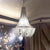 Simple 16 Bulbs Hanging Chandelier Basket Down Lighting Pendant with Aluminum Shade Silver Clearhalo 'Ceiling Lights' 'Chandeliers' 'Modern Chandeliers' 'Modern' Lighting' 2024273