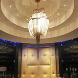 Aluminum Flow Chandelier Lighting Contemporary LED Pendant Light Kit for Living Room Gold Clearhalo 'Ceiling Lights' 'Chandeliers' 'Modern Chandeliers' 'Modern' Lighting' 2024295