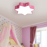 Macaron 15"/19"/23" W Star Ceiling Mounted Fixture Acrylic LED Flush Light in Pink/Blue for Kid Bedroom, Warm/White/2 Color Light Clearhalo 'Ceiling Lights' 'Close To Ceiling Lights' 'Close to ceiling' 'Flush mount' Lighting' 202430
