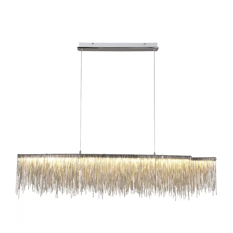 Modernism LED Ceiling Chandelier Linear Drop Pendant with Aluminum Shade for Living Room Clearhalo 'Ceiling Lights' 'Chandeliers' 'Modern Chandeliers' 'Modern' Lighting' 2024357