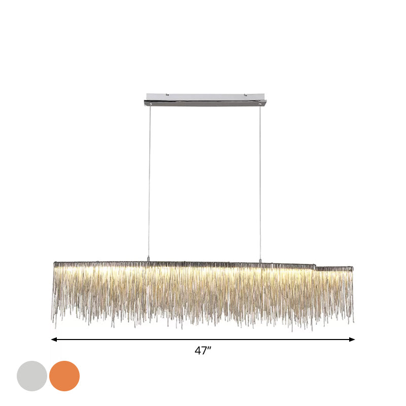 Modernism LED Ceiling Chandelier Linear Drop Pendant with Aluminum Shade for Living Room Clearhalo 'Ceiling Lights' 'Chandeliers' 'Modern Chandeliers' 'Modern' Lighting' 2024359