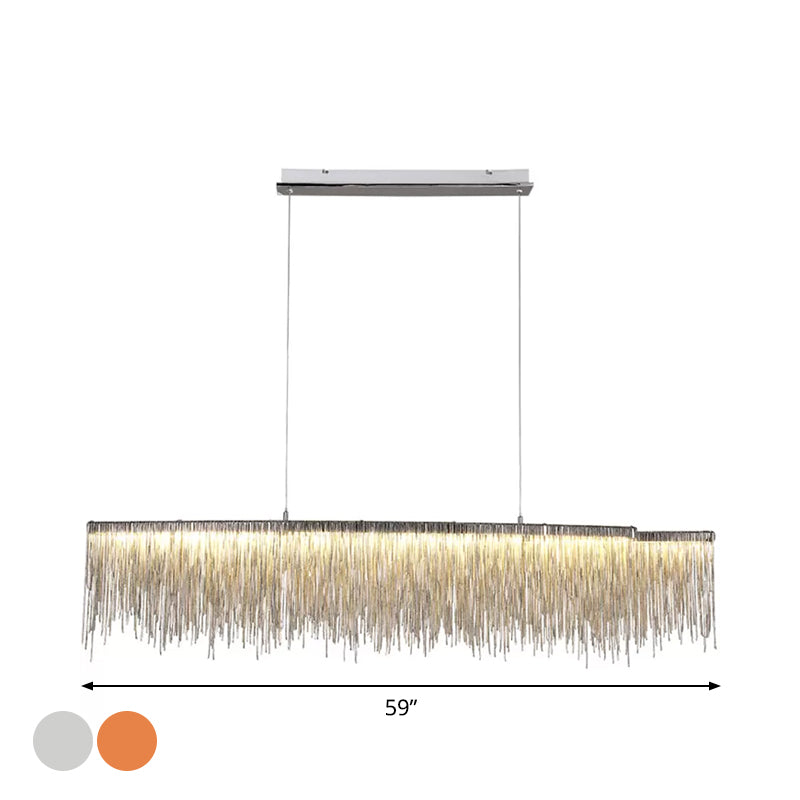Modernism LED Ceiling Chandelier Linear Drop Pendant with Aluminum Shade for Living Room Clearhalo 'Ceiling Lights' 'Chandeliers' 'Modern Chandeliers' 'Modern' Lighting' 2024360