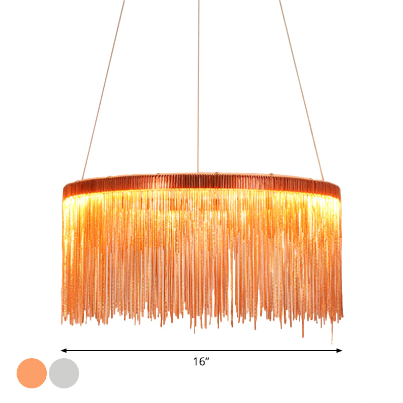 Circular Pendant Chandelier Minimalist Aluminum Living Room LED Hanging Ceiling Light Clearhalo 'Ceiling Lights' 'Chandeliers' 'Modern Chandeliers' 'Modern' Lighting' 2024379