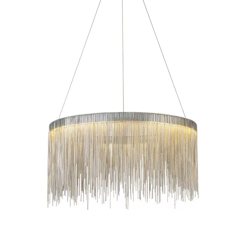 Circular Pendant Chandelier Minimalist Aluminum Living Room LED Hanging Ceiling Light Clearhalo 'Ceiling Lights' 'Chandeliers' 'Modern Chandeliers' 'Modern' Lighting' 2024387