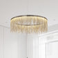 Circular Pendant Chandelier Minimalist Aluminum Living Room LED Hanging Ceiling Light Clearhalo 'Ceiling Lights' 'Chandeliers' 'Modern Chandeliers' 'Modern' Lighting' 2024391