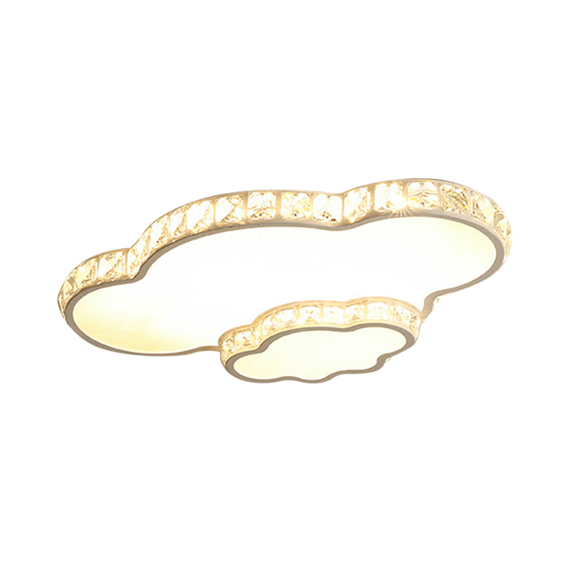 Geometry Acrylic Flush Mount Lamp Modern LED Ceiling Fixture with Clear Crystal Edge for Bedroom Clearhalo 'Ceiling Lights' 'Close To Ceiling Lights' 'Close to ceiling' 'Flush mount' Lighting' 2024406