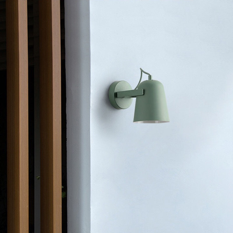 Nordic 1-Light Wall Sconce Bell Rotatable Wall Mount Light Fixture with Iron Shade for Living Room Green Clearhalo 'Cast Iron' 'Glass' 'Industrial' 'Modern wall lights' 'Modern' 'Tiffany' 'Traditional wall lights' 'Wall Lamps & Sconces' 'Wall Lights' Lighting' 2024518