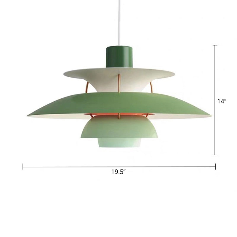 Metal Tiered Pendulum Light Simplicity 1 Head Ceiling Suspension Lamp for Dining Room Clearhalo 'Ceiling Lights' 'Modern Pendants' 'Modern' 'Pendant Lights' 'Pendants' Lighting' 2024578