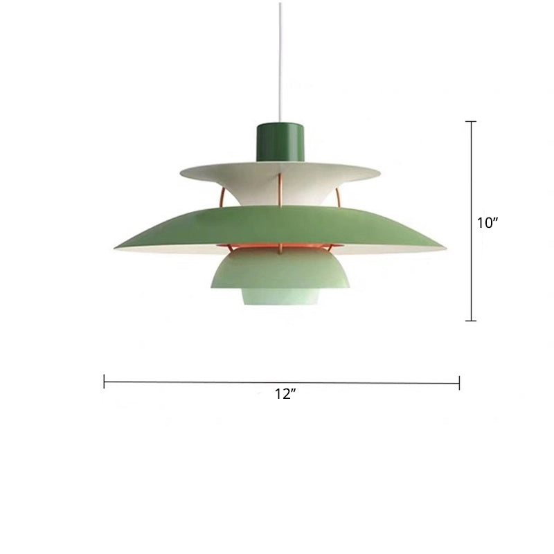 Metal Tiered Pendulum Light Simplicity 1 Head Ceiling Suspension Lamp for Dining Room Clearhalo 'Ceiling Lights' 'Modern Pendants' 'Modern' 'Pendant Lights' 'Pendants' Lighting' 2024579