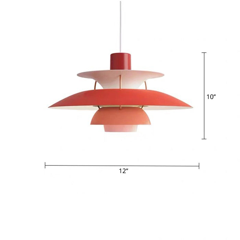 Metal Tiered Pendulum Light Simplicity 1 Head Ceiling Suspension Lamp for Dining Room Clearhalo 'Ceiling Lights' 'Modern Pendants' 'Modern' 'Pendant Lights' 'Pendants' Lighting' 2024582