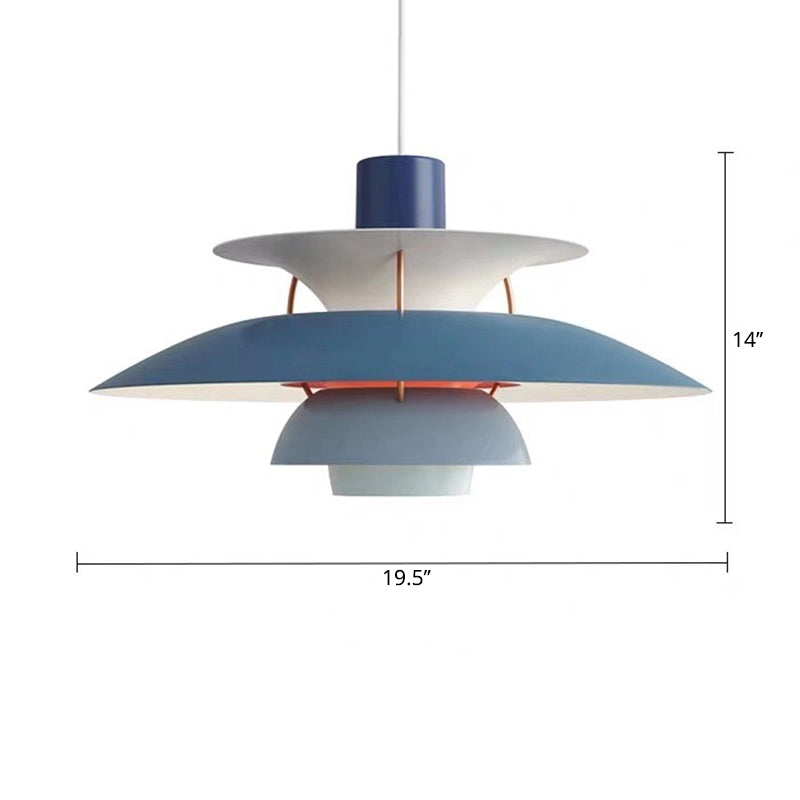 Metal Tiered Pendulum Light Simplicity 1 Head Ceiling Suspension Lamp for Dining Room Clearhalo 'Ceiling Lights' 'Modern Pendants' 'Modern' 'Pendant Lights' 'Pendants' Lighting' 2024587