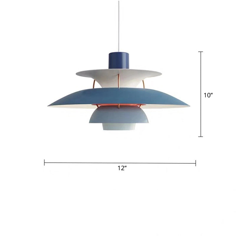 Metal Tiered Pendulum Light Simplicity 1 Head Ceiling Suspension Lamp for Dining Room Clearhalo 'Ceiling Lights' 'Modern Pendants' 'Modern' 'Pendant Lights' 'Pendants' Lighting' 2024588