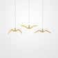 Seagull Shaped Pendant Light Kit Modern Style Metal LED Hanging Lamp for Dining Room Yellow Clearhalo 'Ceiling Lights' 'Modern Pendants' 'Modern' 'Pendant Lights' 'Pendants' Lighting' 2024598