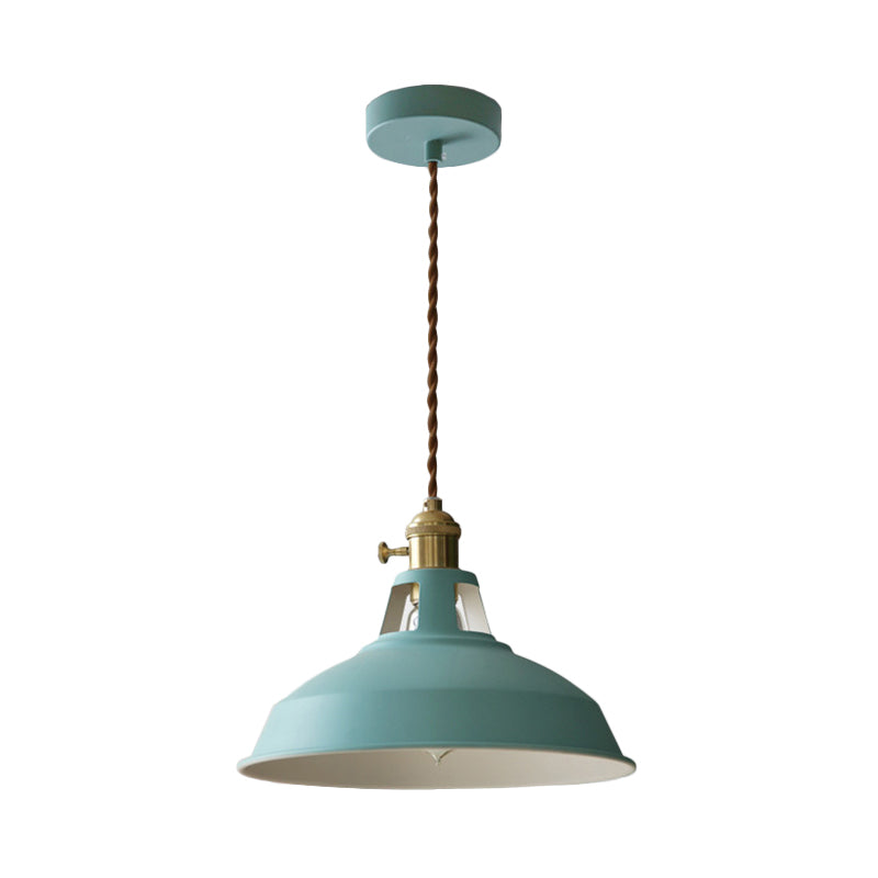 Factory Barn Ceiling Pendant 1-Light Metal Hanging Light Fixture for Dining Room Clearhalo 'Art Deco Pendants' 'Cast Iron' 'Ceiling Lights' 'Ceramic' 'Crystal' 'Industrial Pendants' 'Industrial' 'Metal' 'Middle Century Pendants' 'Pendant Lights' 'Pendants' 'Tiffany' Lighting' 2024732