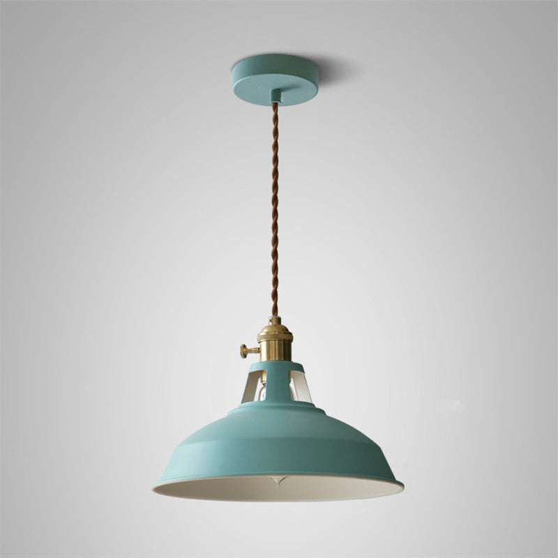 Factory Barn Ceiling Pendant 1-Light Metal Hanging Light Fixture for Dining Room Clearhalo 'Art Deco Pendants' 'Cast Iron' 'Ceiling Lights' 'Ceramic' 'Crystal' 'Industrial Pendants' 'Industrial' 'Metal' 'Middle Century Pendants' 'Pendant Lights' 'Pendants' 'Tiffany' Lighting' 2024733