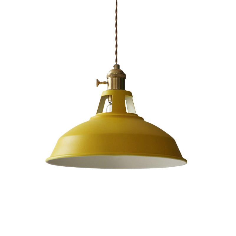 Factory Barn Ceiling Pendant 1-Light Metal Hanging Light Fixture for Dining Room Clearhalo 'Art Deco Pendants' 'Cast Iron' 'Ceiling Lights' 'Ceramic' 'Crystal' 'Industrial Pendants' 'Industrial' 'Metal' 'Middle Century Pendants' 'Pendant Lights' 'Pendants' 'Tiffany' Lighting' 2024736