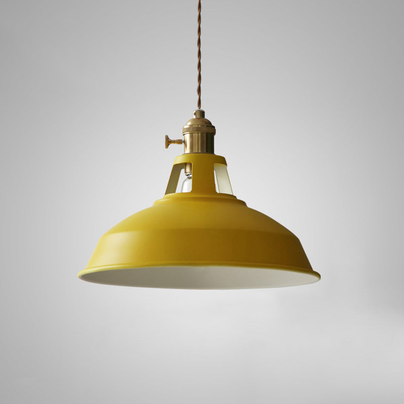 Factory Barn Ceiling Pendant 1-Light Metal Hanging Light Fixture for Dining Room Clearhalo 'Art Deco Pendants' 'Cast Iron' 'Ceiling Lights' 'Ceramic' 'Crystal' 'Industrial Pendants' 'Industrial' 'Metal' 'Middle Century Pendants' 'Pendant Lights' 'Pendants' 'Tiffany' Lighting' 2024737
