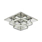 Square Beveled Crystal Ceiling Flush Mount Modernist LED Chrome Flush Light Fixture for Corridor Clearhalo 'Ceiling Lights' 'Close To Ceiling Lights' 'Close to ceiling' 'Flush mount' Lighting' 2024881