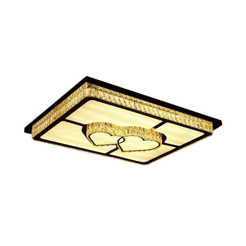 Rectangular Ceiling Lighting Simplicity Clear Crystal Stainless Steel ...