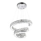 Spiral Chandelier Lamp Minimal Clear Crystal LED Pendant Light Kit for Living Room Clearhalo 'Ceiling Lights' 'Chandeliers' 'Clear' 'Industrial' 'Modern Chandeliers' 'Modern' 'Tiffany' 'Traditional Chandeliers' Lighting' 2025089