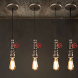 Vintage Exposed Bulb Pendant Light Kit 1 Light Metallic Hanging Lamp in Rust with Decorative Valve for Bedroom Clearhalo 'Art Deco Pendants' 'Cast Iron' 'Ceiling Lights' 'Ceramic' 'Crystal' 'Industrial Pendants' 'Industrial' 'Metal' 'Middle Century Pendants' 'Pendant Lights' 'Pendants' 'Tiffany' Lighting' 2025164