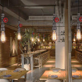 Iron Bronze Pendant Lighting Water Pipe 1 Head Steampunk Valve Hanging Ceiling Light for Restaurant Bronze Clearhalo 'Art Deco Pendants' 'Cast Iron' 'Ceiling Lights' 'Ceramic' 'Crystal' 'Industrial Pendants' 'Industrial' 'Metal' 'Middle Century Pendants' 'Pendant Lights' 'Pendants' 'Tiffany' Lighting' 2025166