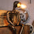 Pipe Man Bedroom Night Light Warehouse Metallic 1 Bulb Brass Nightstand Lamp Brass B Clearhalo 'Lamps' 'Table Lamps' Lighting' 2025195