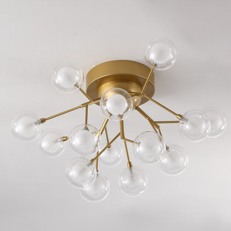 Branching Flushmount Light Modernist LED Metallic Close to Ceiling Lamp for Bedroom Clearhalo 'Ceiling Lights' 'Close To Ceiling Lights' 'Close to ceiling' 'Flush mount' Lighting' 2025228