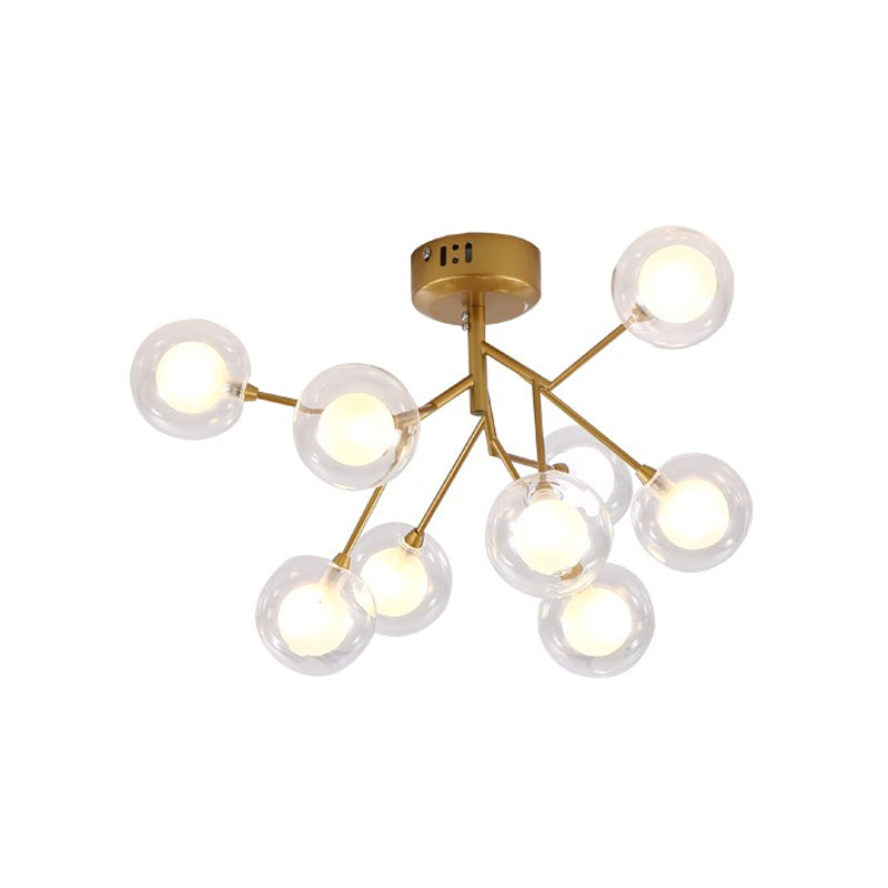 Branching Flushmount Light Modernist LED Metallic Close to Ceiling Lamp for Bedroom Clearhalo 'Ceiling Lights' 'Close To Ceiling Lights' 'Close to ceiling' 'Flush mount' Lighting' 2025236