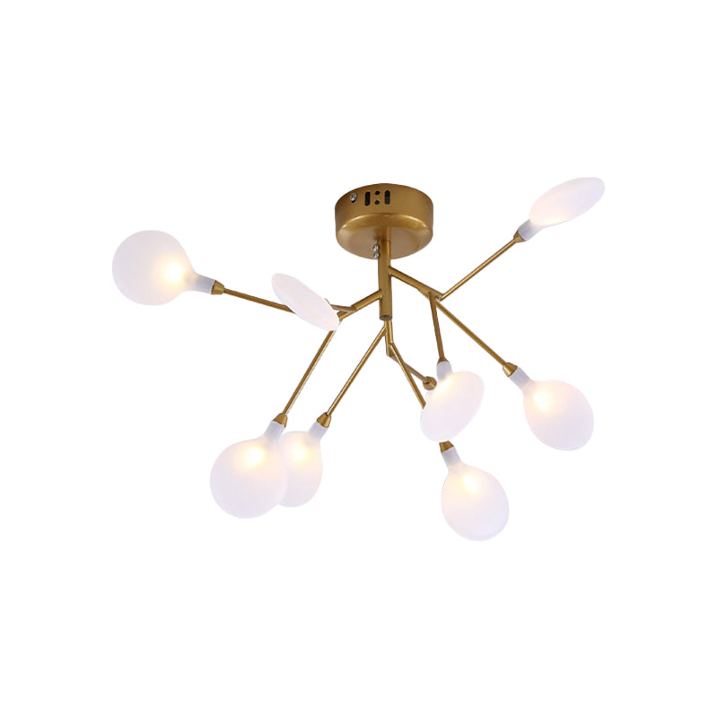 Branching Flushmount Light Modernist LED Metallic Close to Ceiling Lamp for Bedroom 9 Gold Leaf Clearhalo 'Ceiling Lights' 'Close To Ceiling Lights' 'Close to ceiling' 'Flush mount' Lighting' 2025245