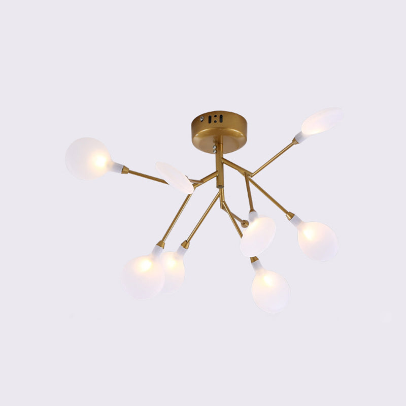 Branching Flushmount Light Modernist LED Metallic Close to Ceiling Lamp for Bedroom Clearhalo 'Ceiling Lights' 'Close To Ceiling Lights' 'Close to ceiling' 'Flush mount' Lighting' 2025246