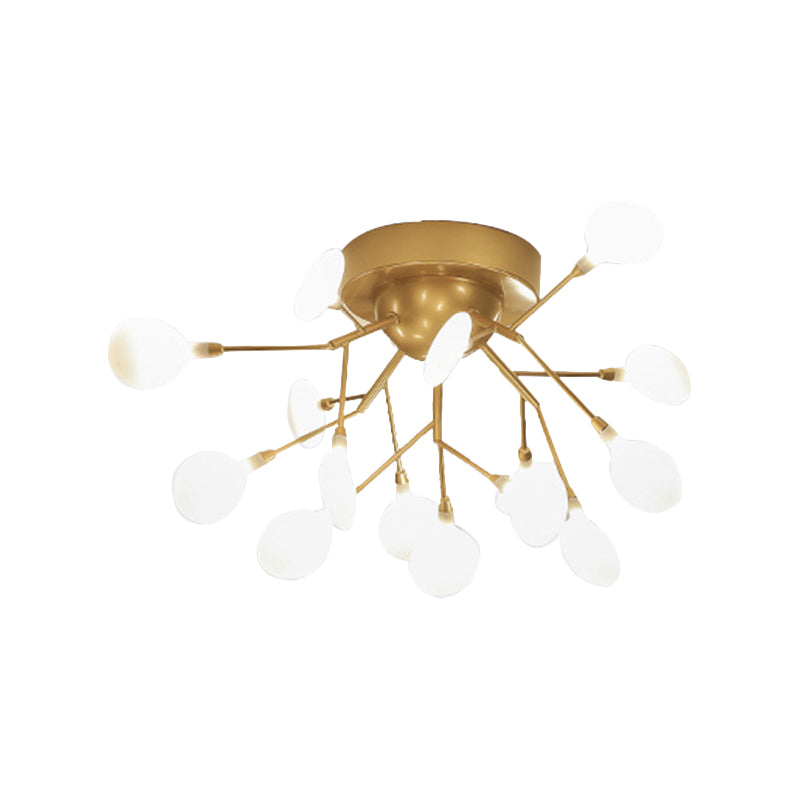 Branching Flushmount Light Modernist LED Metallic Close to Ceiling Lamp for Bedroom 15 Gold Leaf Clearhalo 'Ceiling Lights' 'Close To Ceiling Lights' 'Close to ceiling' 'Flush mount' Lighting' 2025250