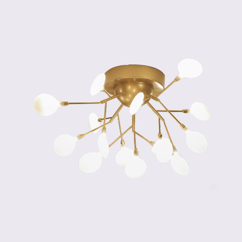 Branching Flushmount Light Modernist LED Metallic Close to Ceiling Lamp for Bedroom Clearhalo 'Ceiling Lights' 'Close To Ceiling Lights' 'Close to ceiling' 'Flush mount' Lighting' 2025251