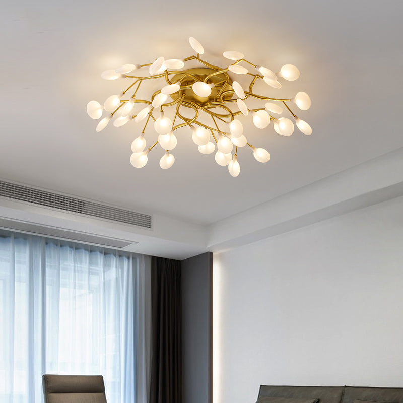 Firefly Flush Ceiling Light Contemporary Metal Living Room LED Flush Mount Lighting 42 Gold White Clearhalo 'Ceiling Lights' 'Close To Ceiling Lights' 'Close to ceiling' 'Flush mount' Lighting' 2025257