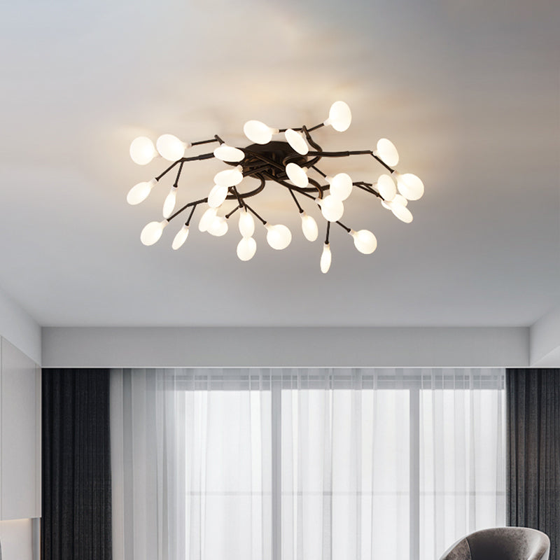 Firefly Flush Ceiling Light Contemporary Metal Living Room LED Flush Mount Lighting Clearhalo 'Ceiling Lights' 'Close To Ceiling Lights' 'Close to ceiling' 'Flush mount' Lighting' 2025272